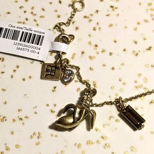 Banana Republic BNIB NWT Banana Charm Necklace with cubic zirconia